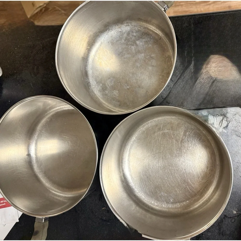 Vintage Farberware Bronx NY USA Stainless Steel Cookware 16 Pc Pot Pan Lid Lot